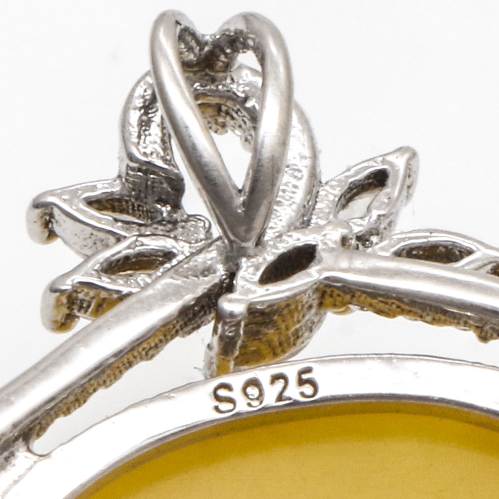 Sterling Silver Amber and Glass Jewelry