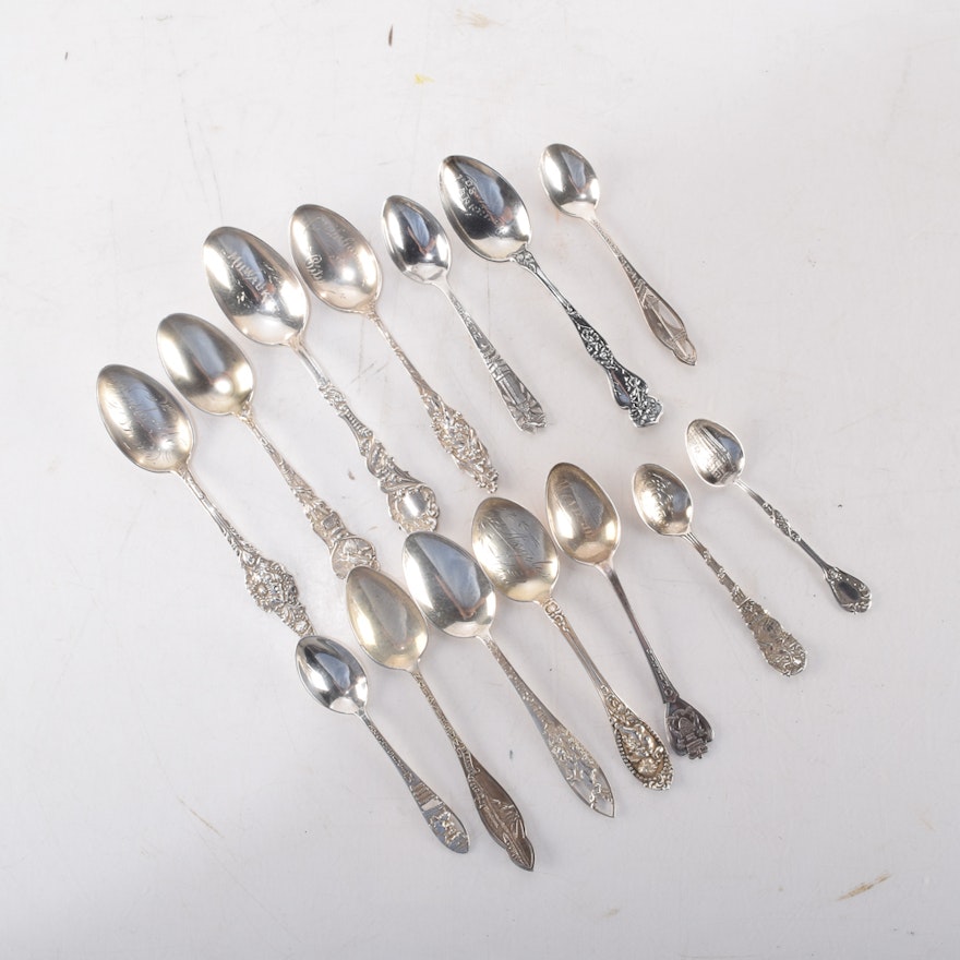 Sterling Silver Souvenir Spoons