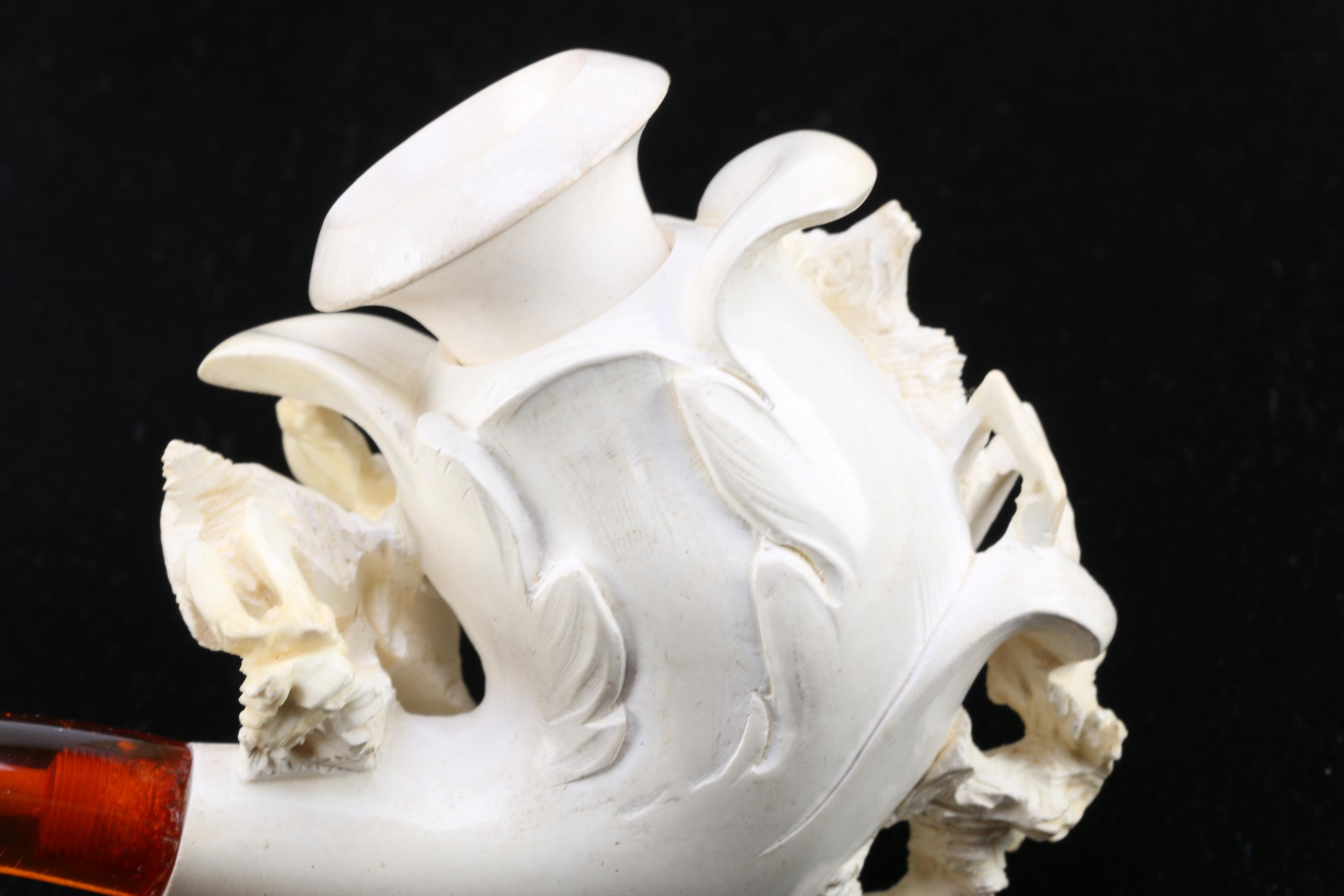 Carved WDC Meerschaum Pipe
