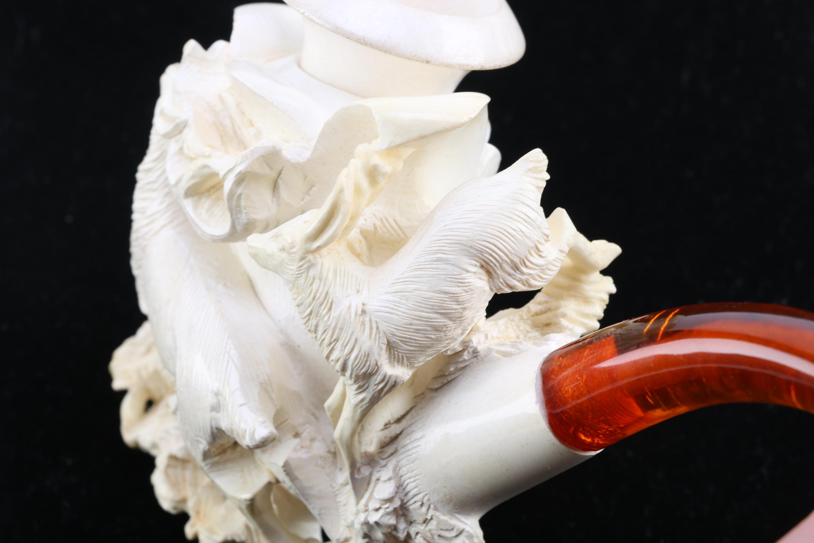 Carved WDC Meerschaum Pipe