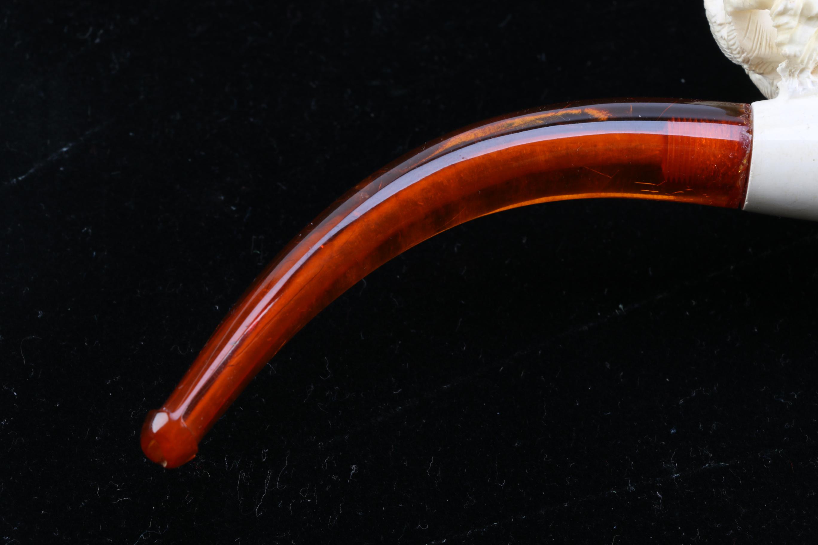 Carved WDC Meerschaum Pipe