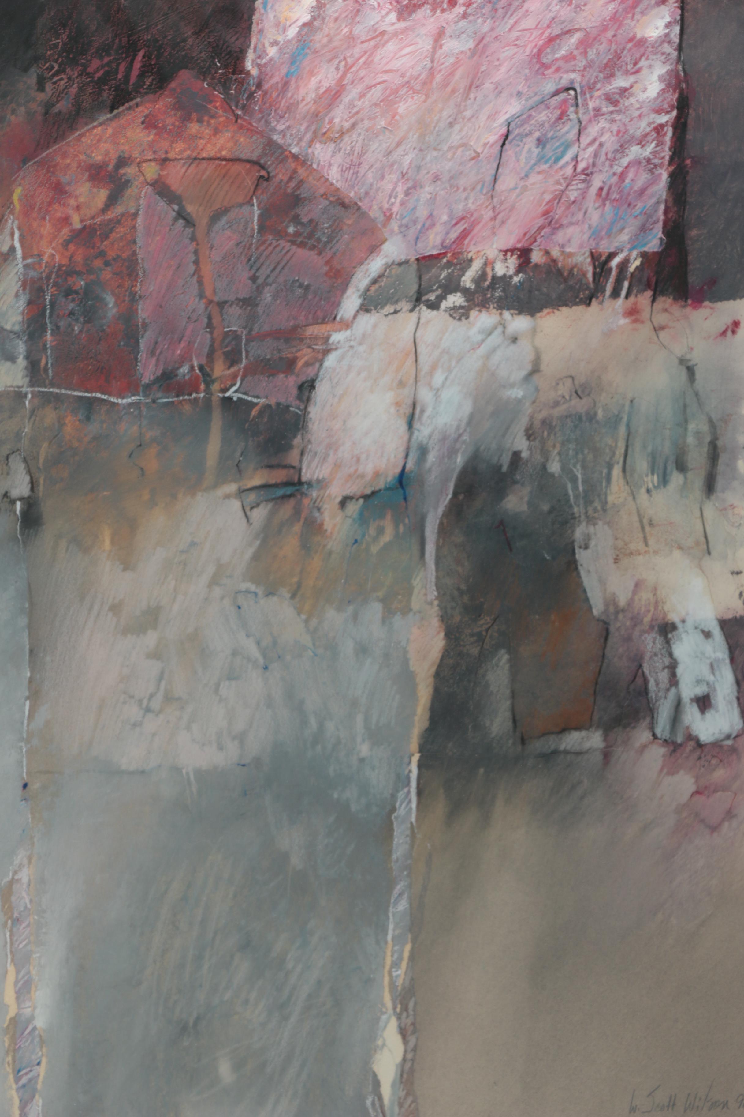 W. Scott Wilson Mixed Media Painting of Abstract Composition