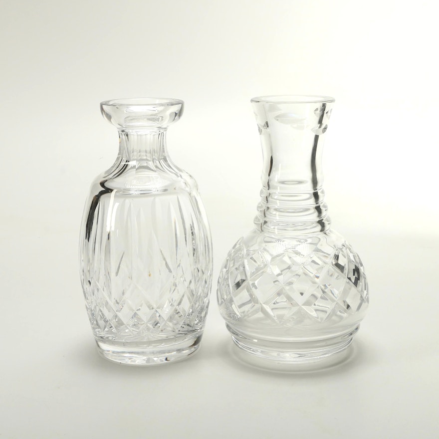 Two Crystal Vases Including Waterford