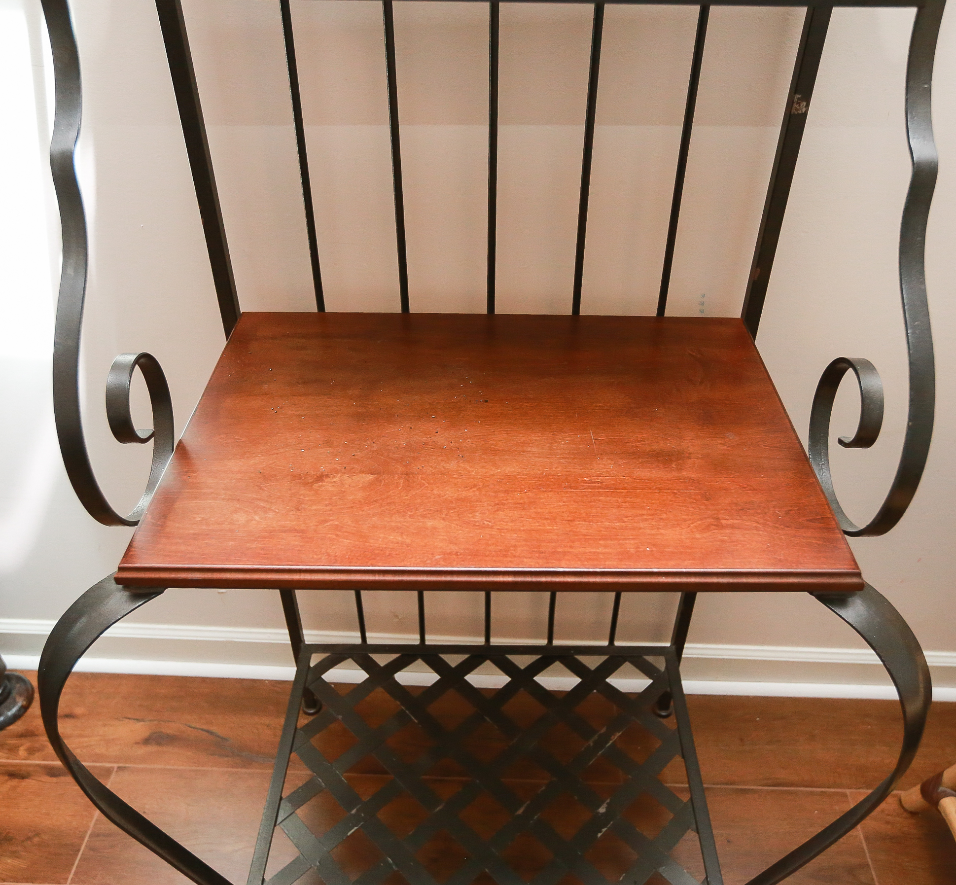 Metal and Wood Bakers Rack