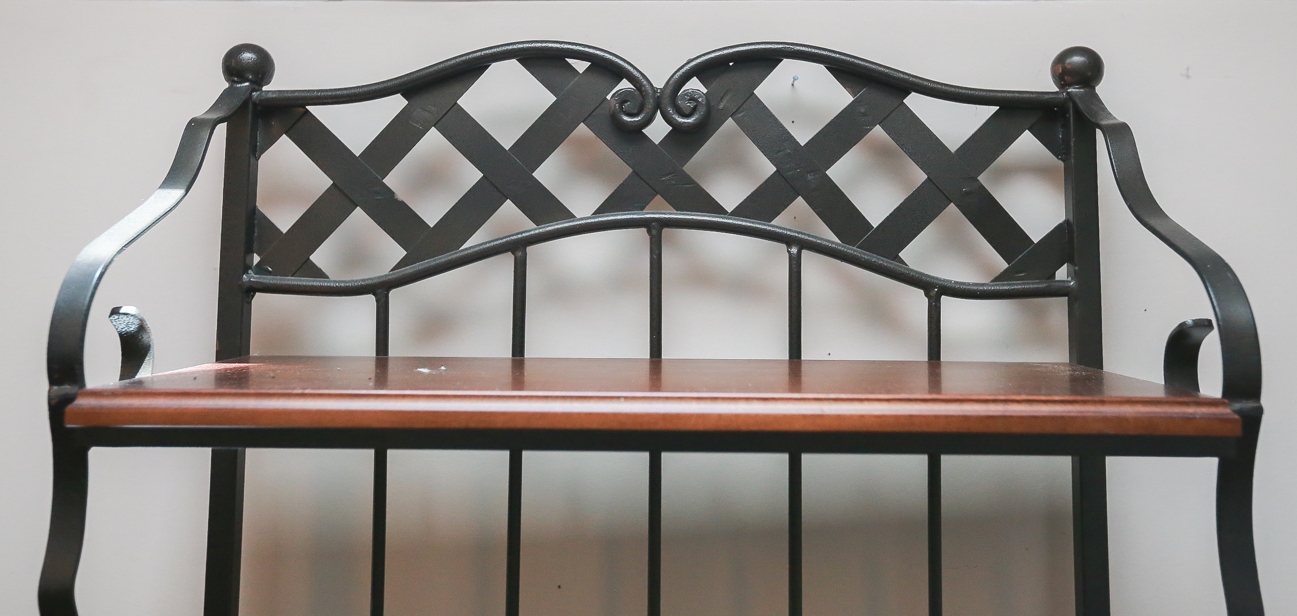 Metal and Wood Bakers Rack