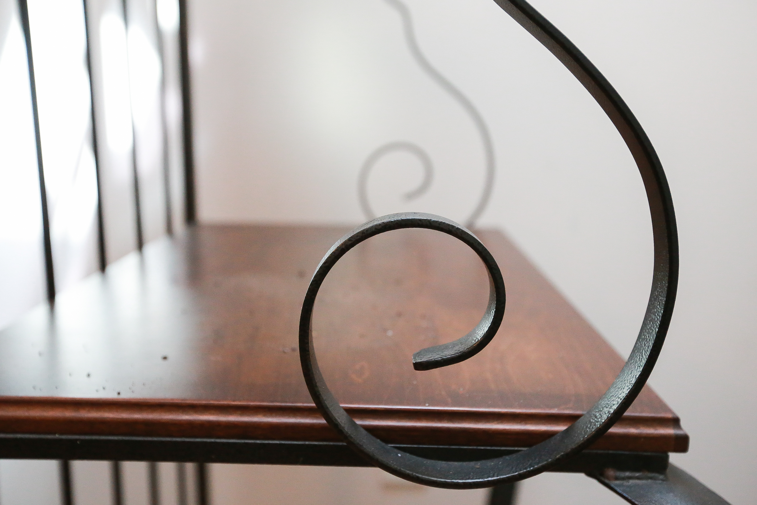 Metal and Wood Bakers Rack