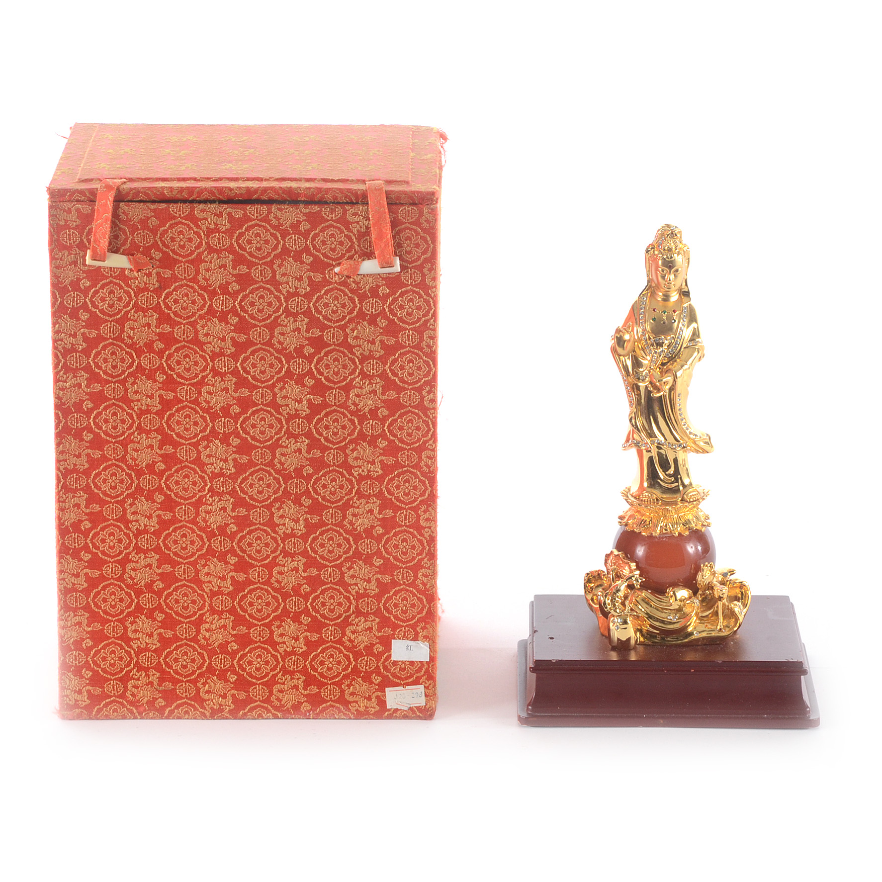 Nepalese Gold Tone Figure of Guanyin