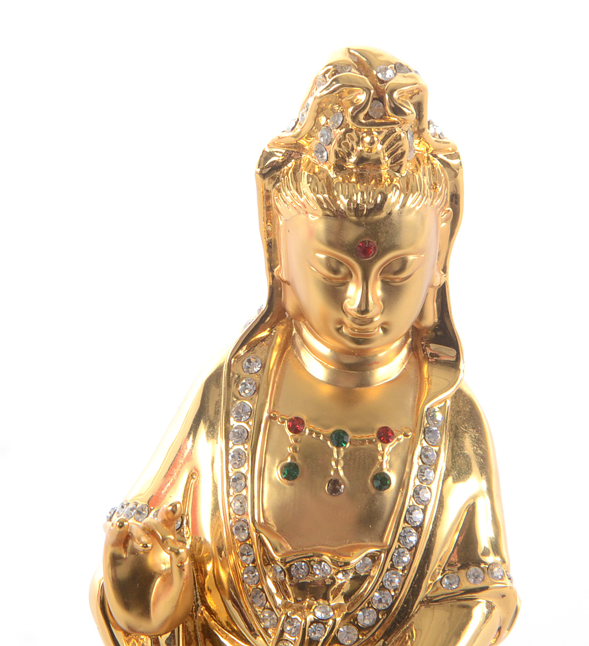 Nepalese Gold Tone Figure of Guanyin