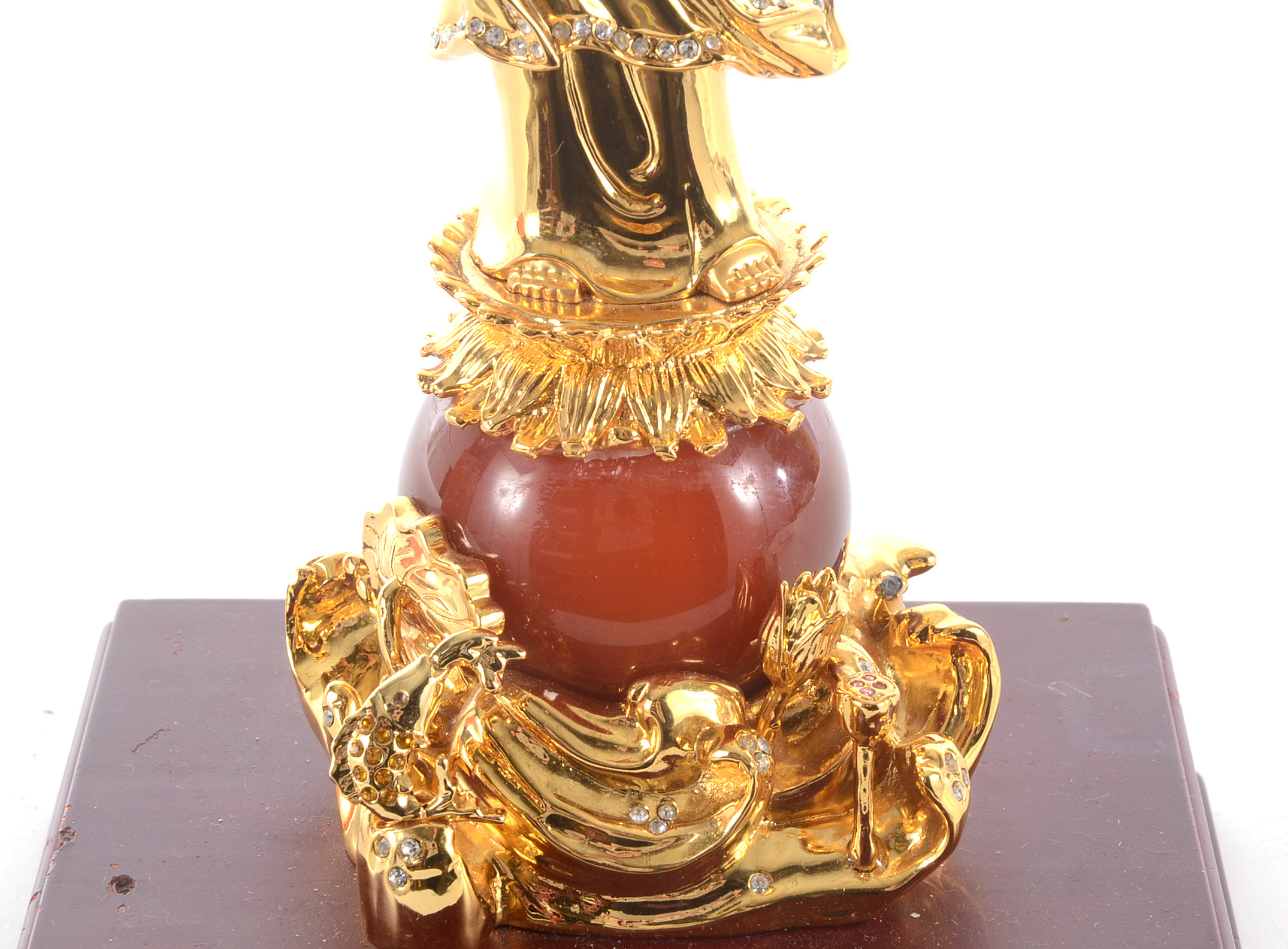 Nepalese Gold Tone Figure of Guanyin