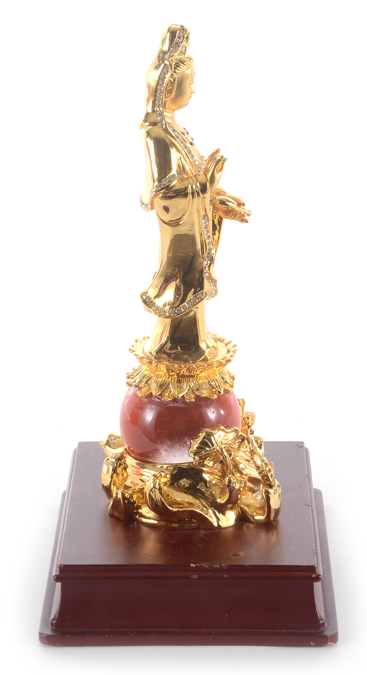 Nepalese Gold Tone Figure of Guanyin