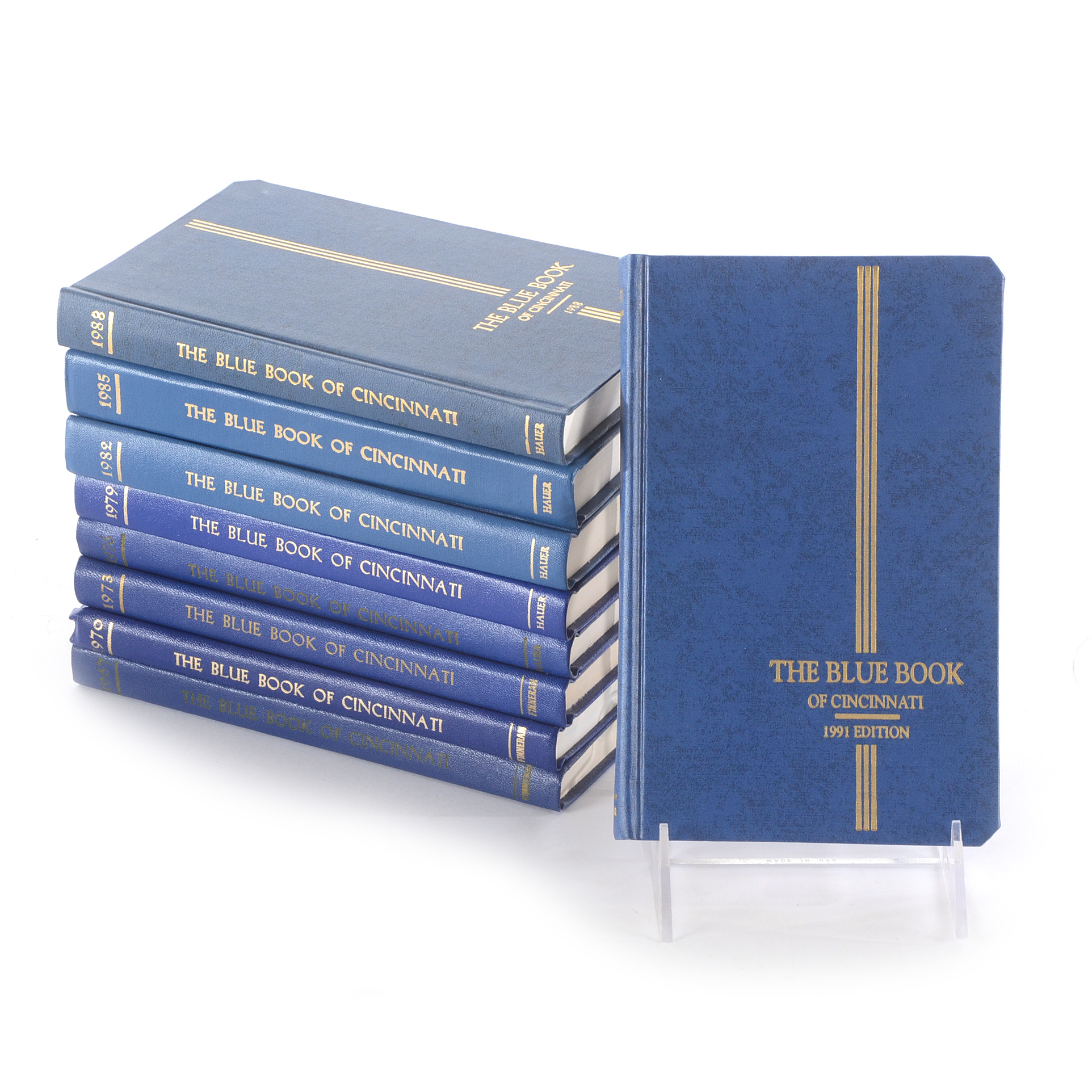 Nine Editions of  "The Blue Book of Cincinnati"
