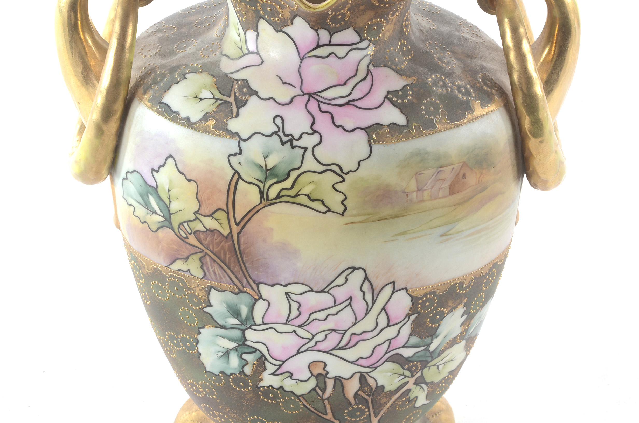 Hand Painted Nippon Vase
