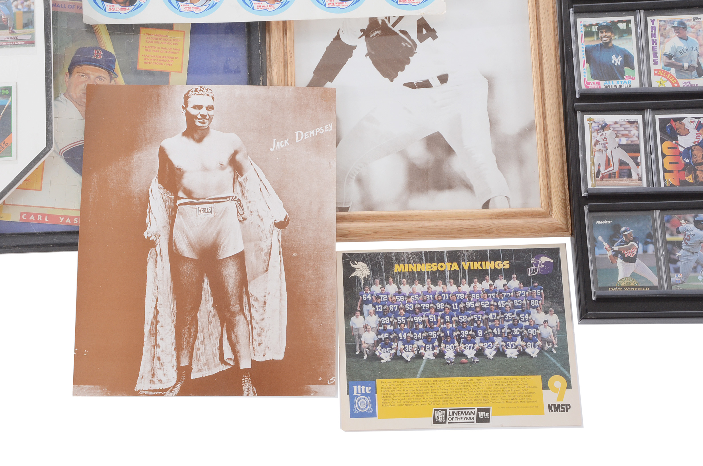 Box of Sports Collectibles