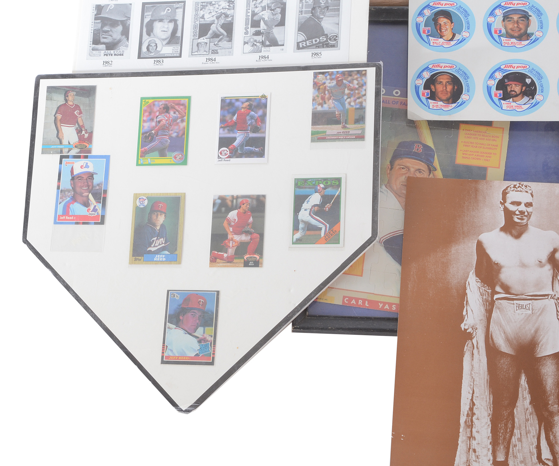 Box of Sports Collectibles