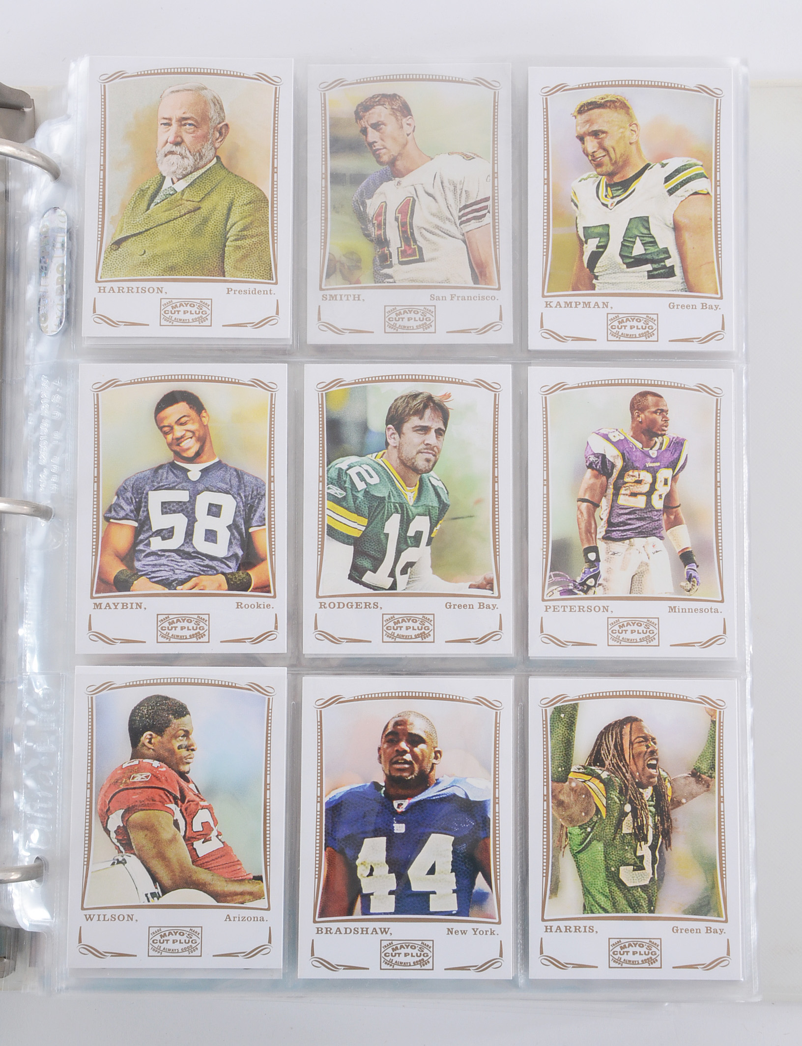 Binders of Football Cards