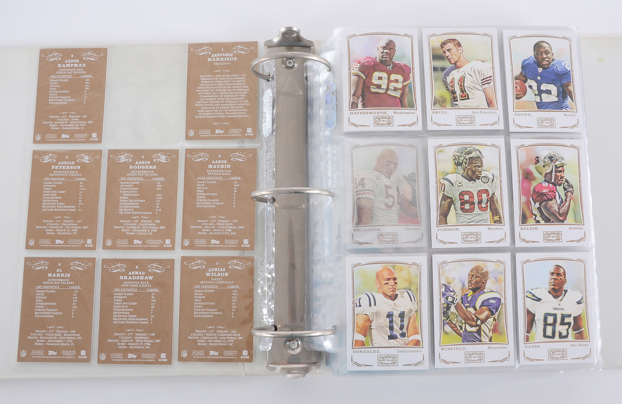 Binders of Football Cards