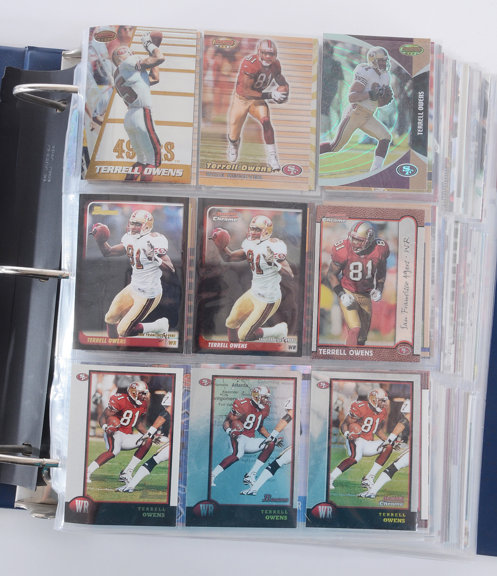 Binders of Football Cards