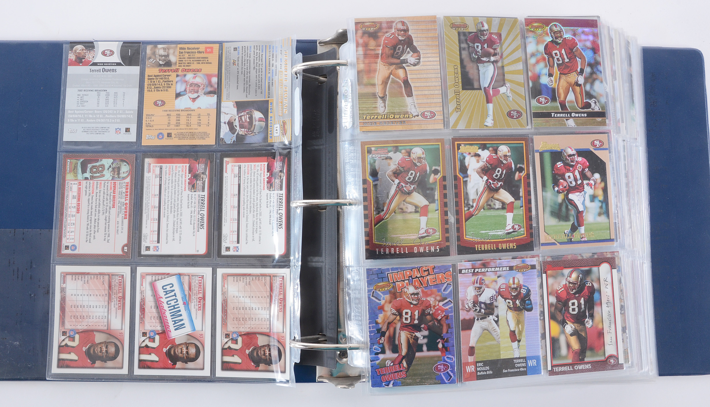 Binders of Football Cards