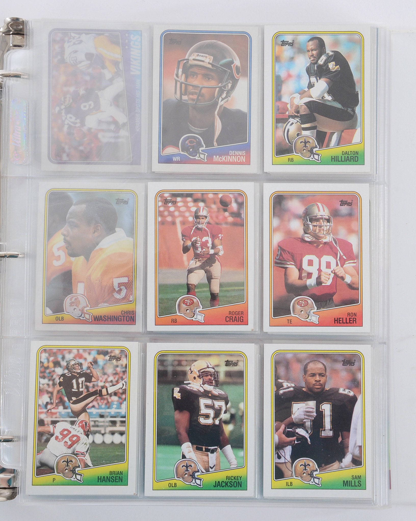 Binders of Football Cards