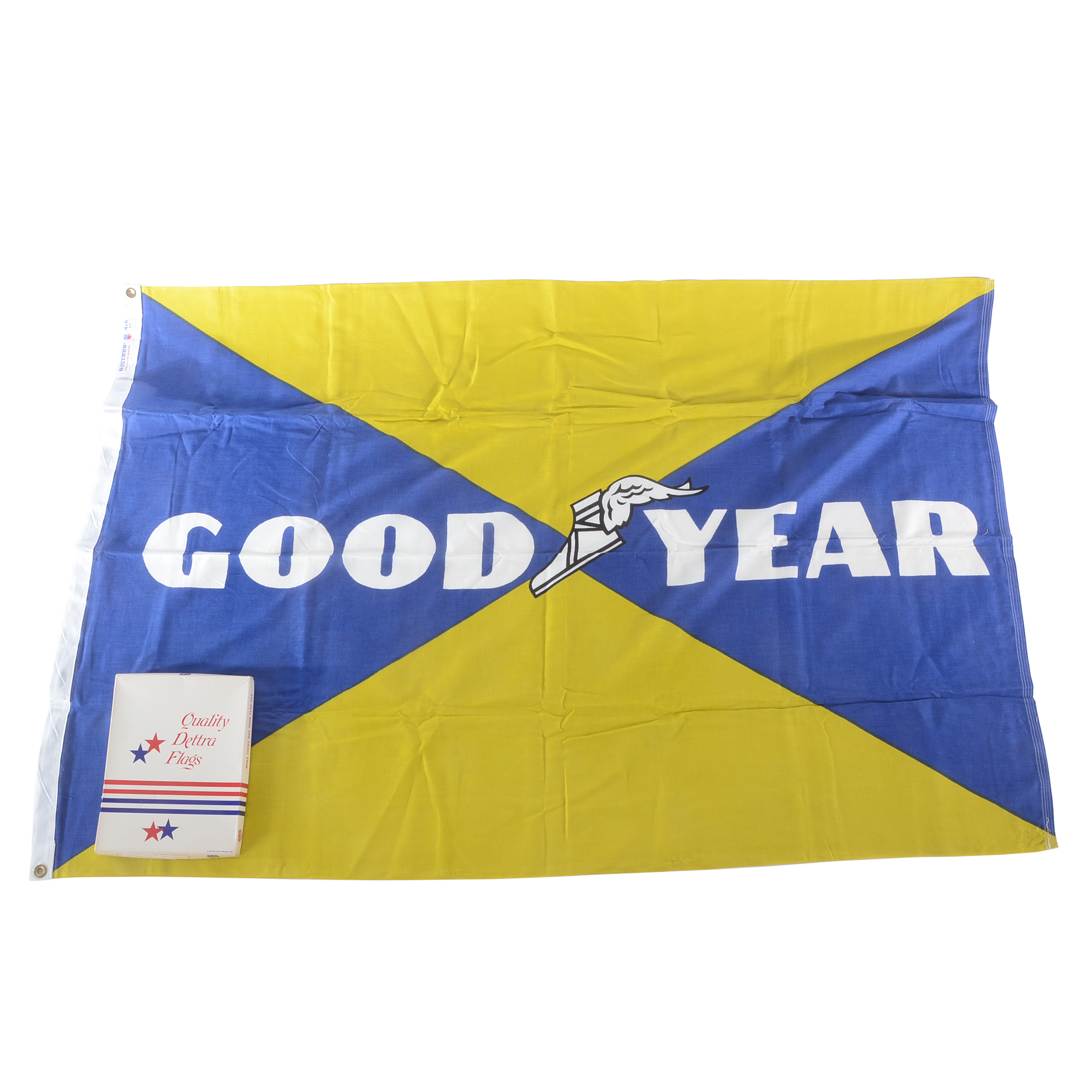1960s Goodyear Cloth Banner with Box