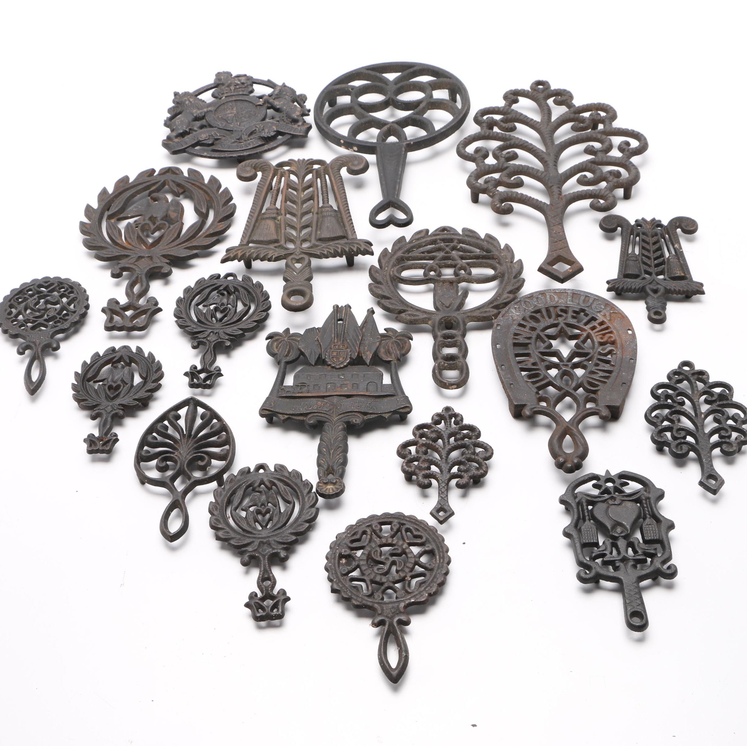 Vintage Trivets With Book