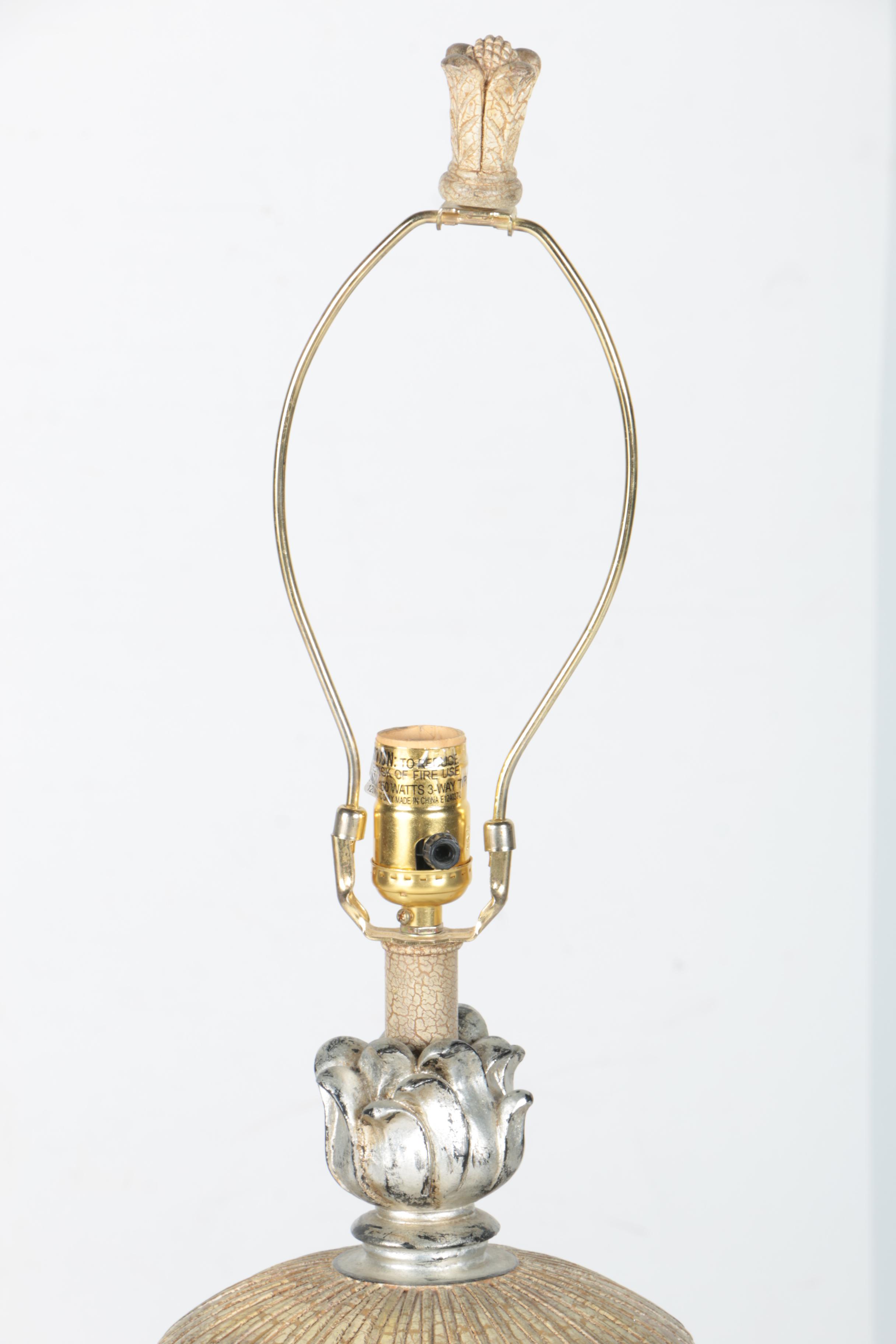 Distressed Urn-Style Table Lamp