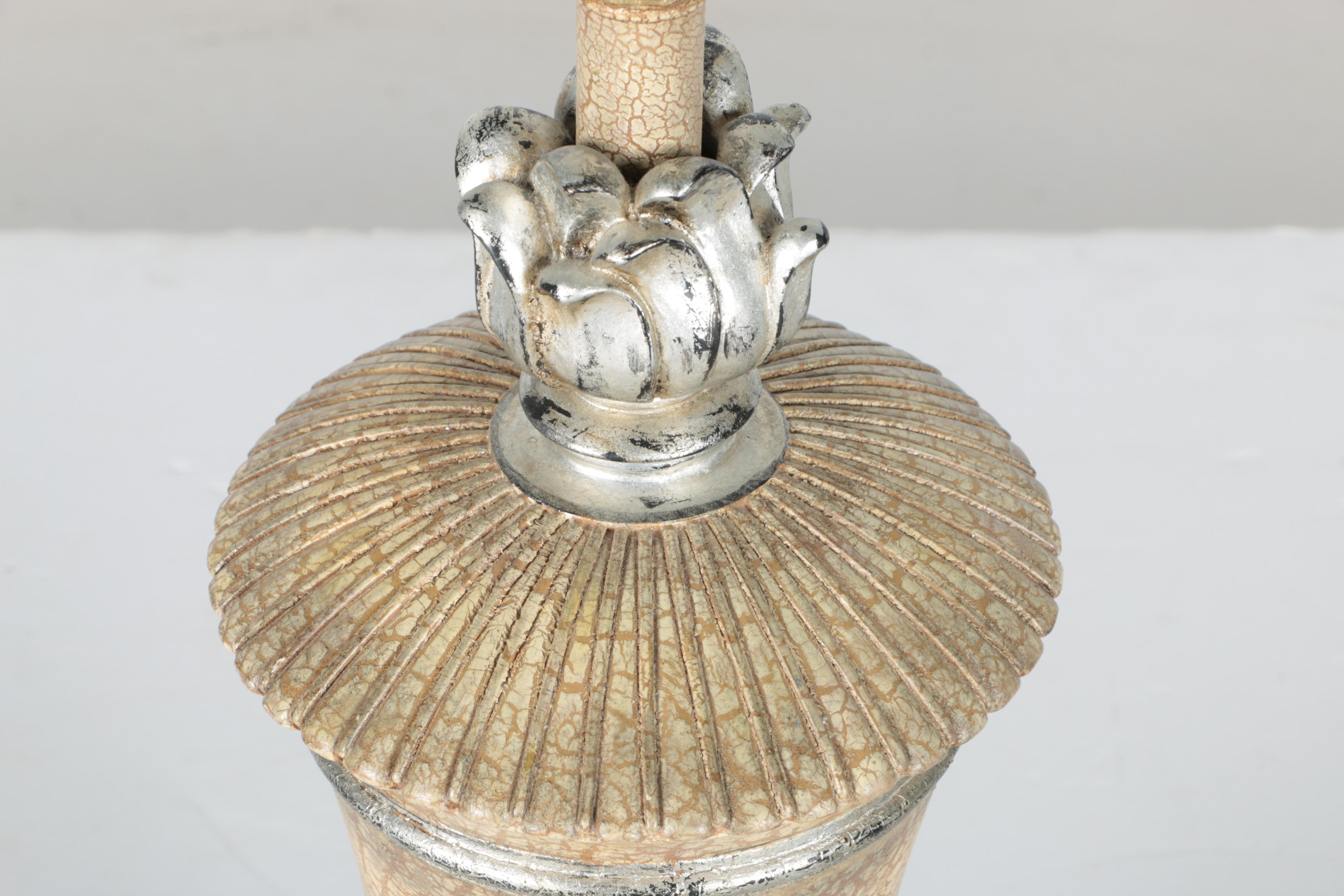 Distressed Urn-Style Table Lamp
