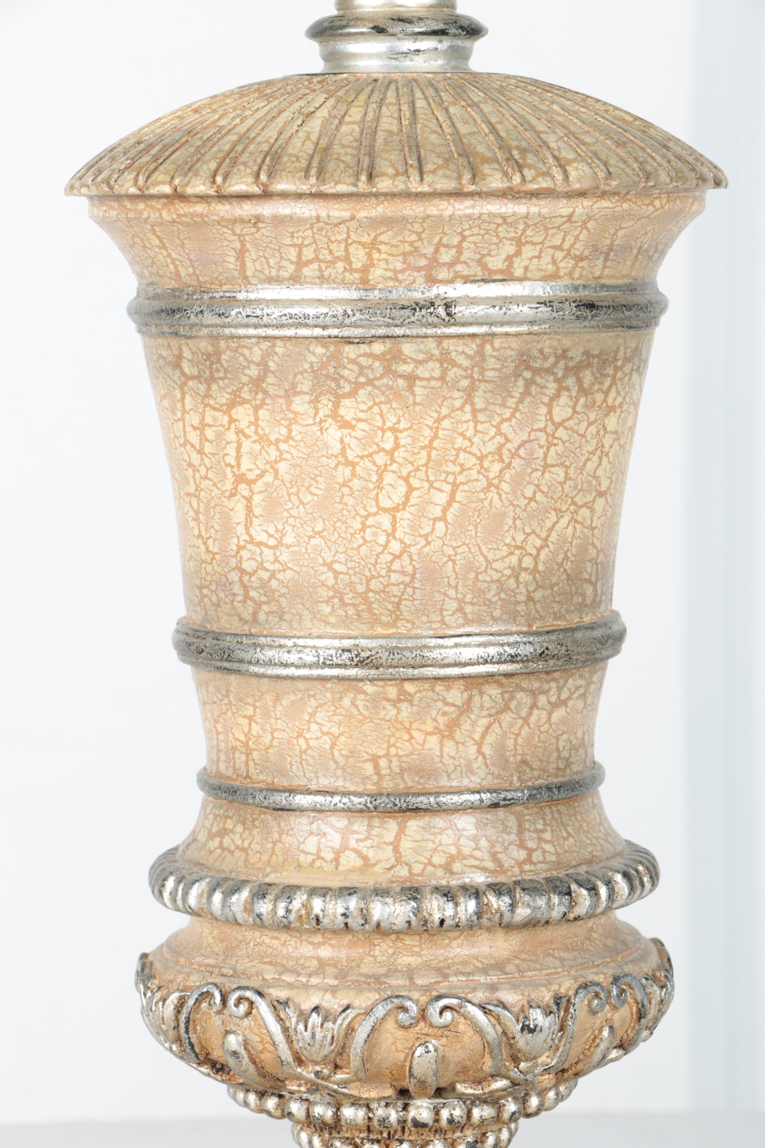 Distressed Urn-Style Table Lamp