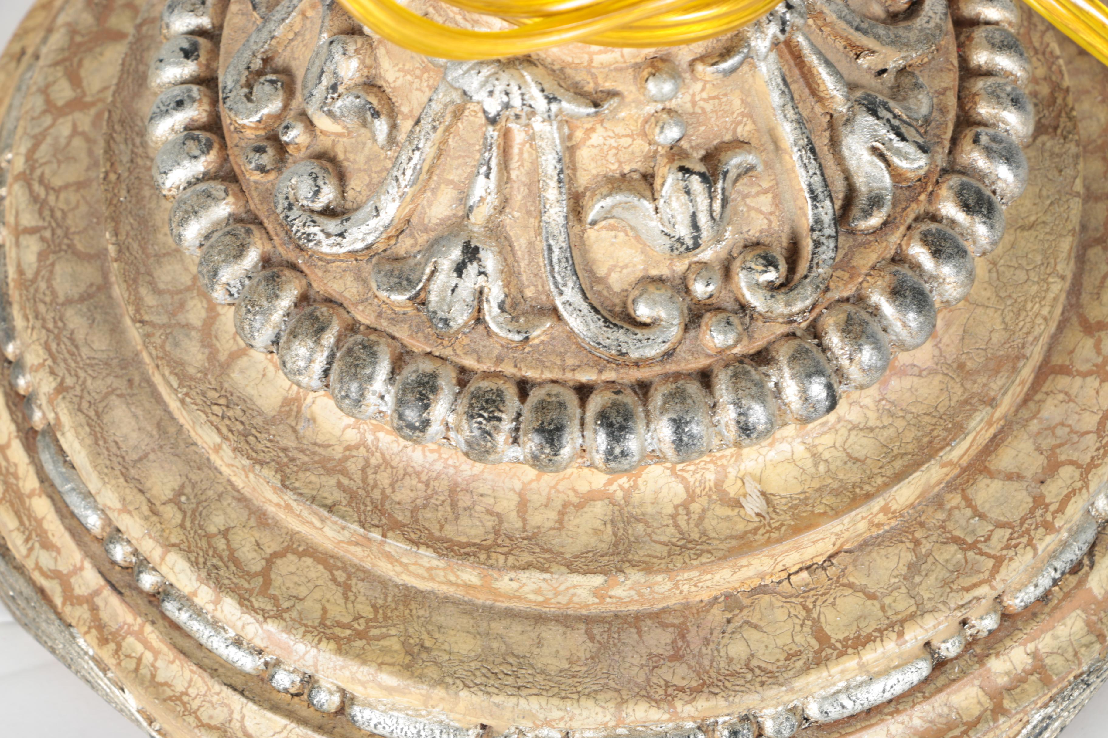 Distressed Urn-Style Table Lamp