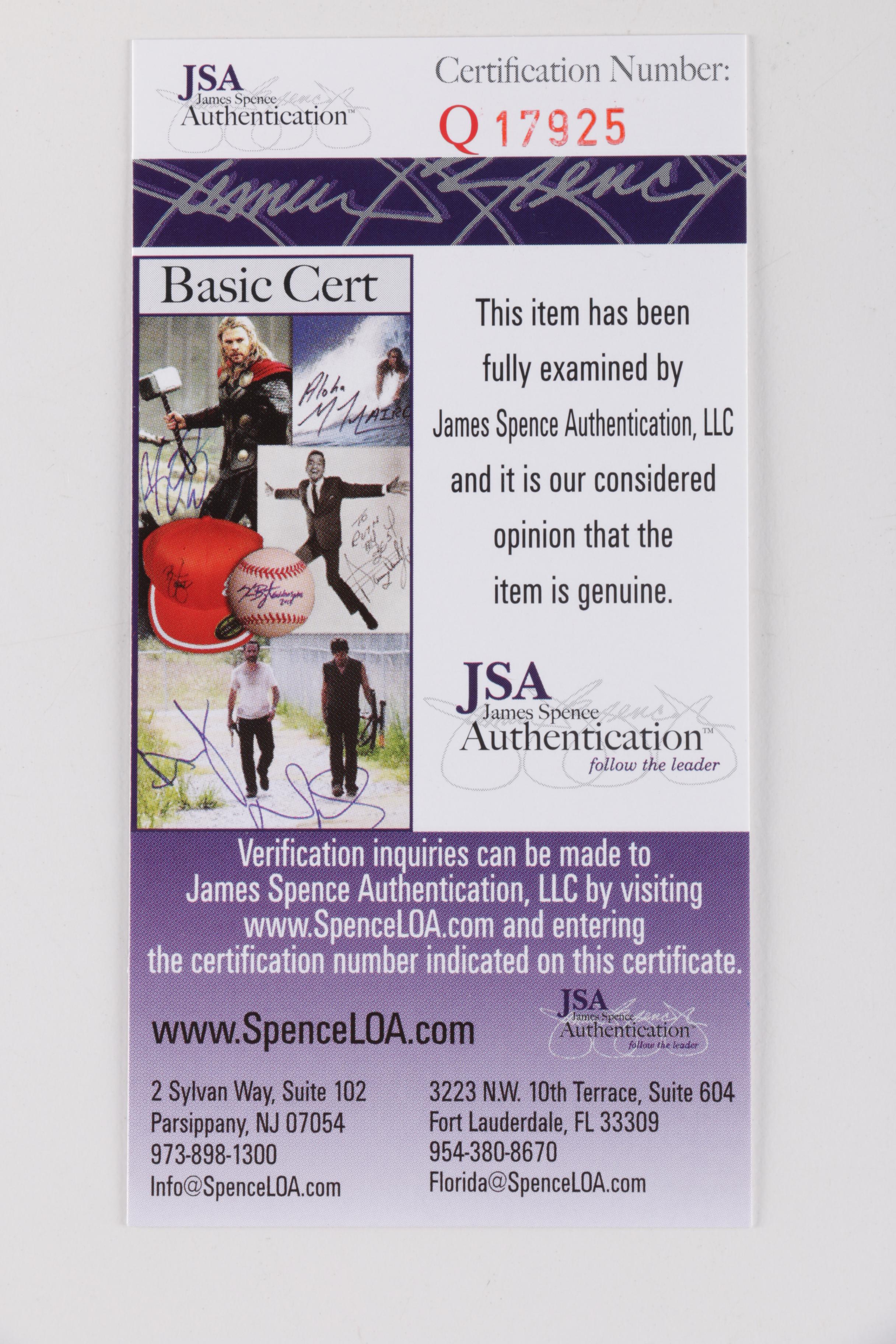 Larry Nelson Autographed Index Card