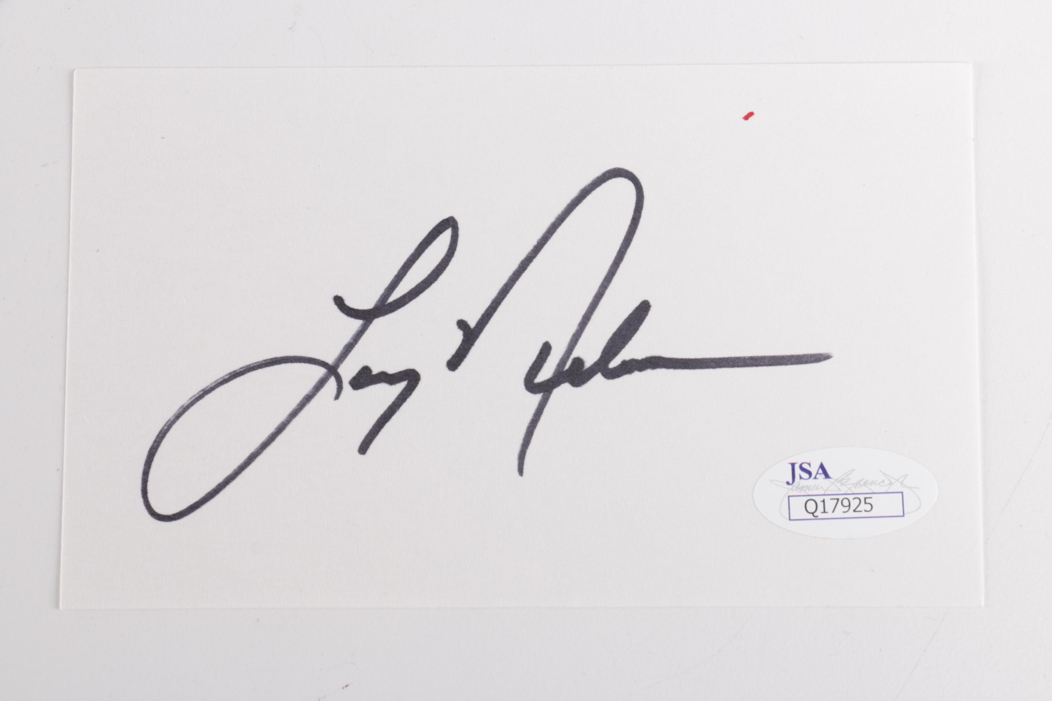 Larry Nelson Autographed Index Card