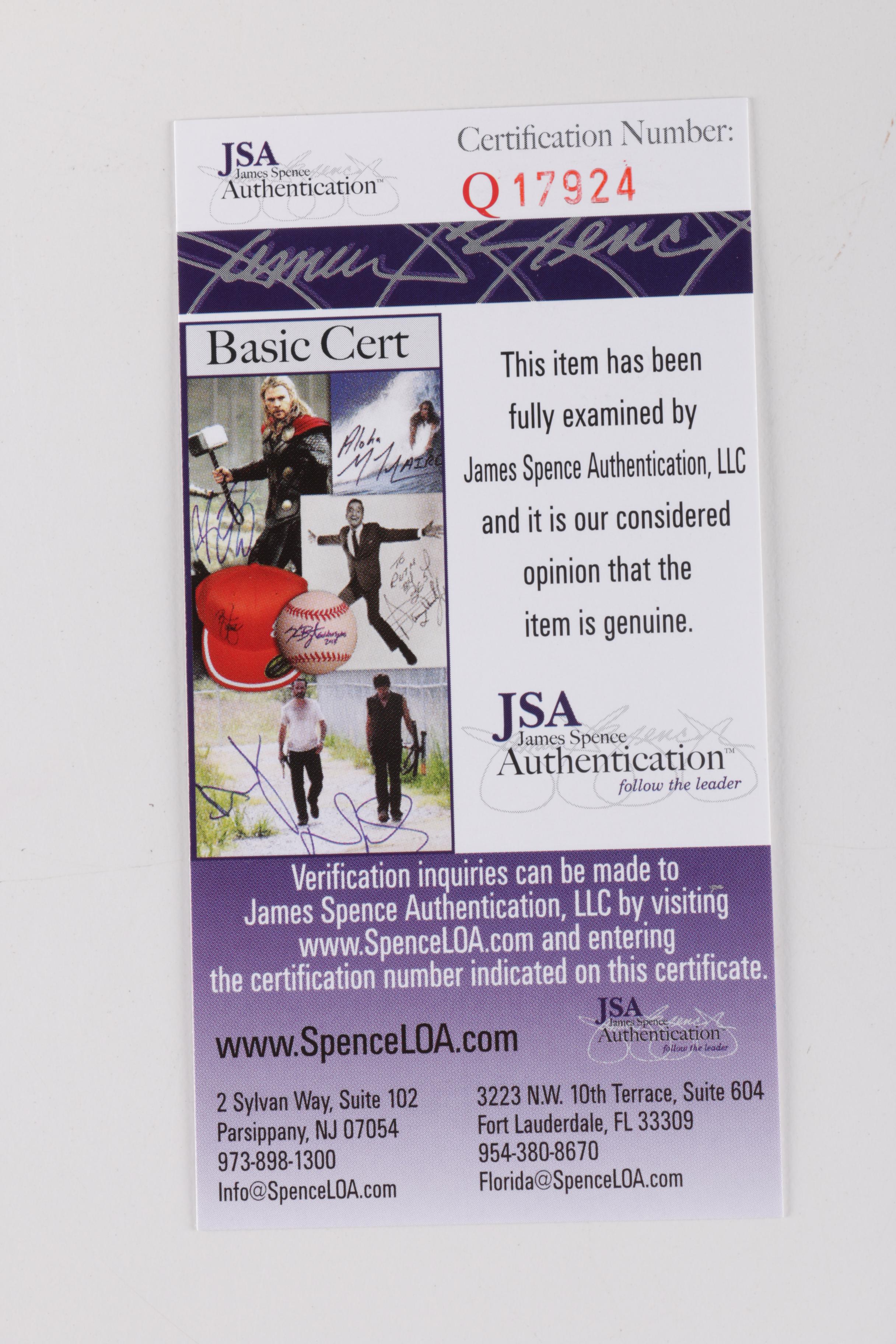 Authenticated Larry Nelson Autographed Index Card