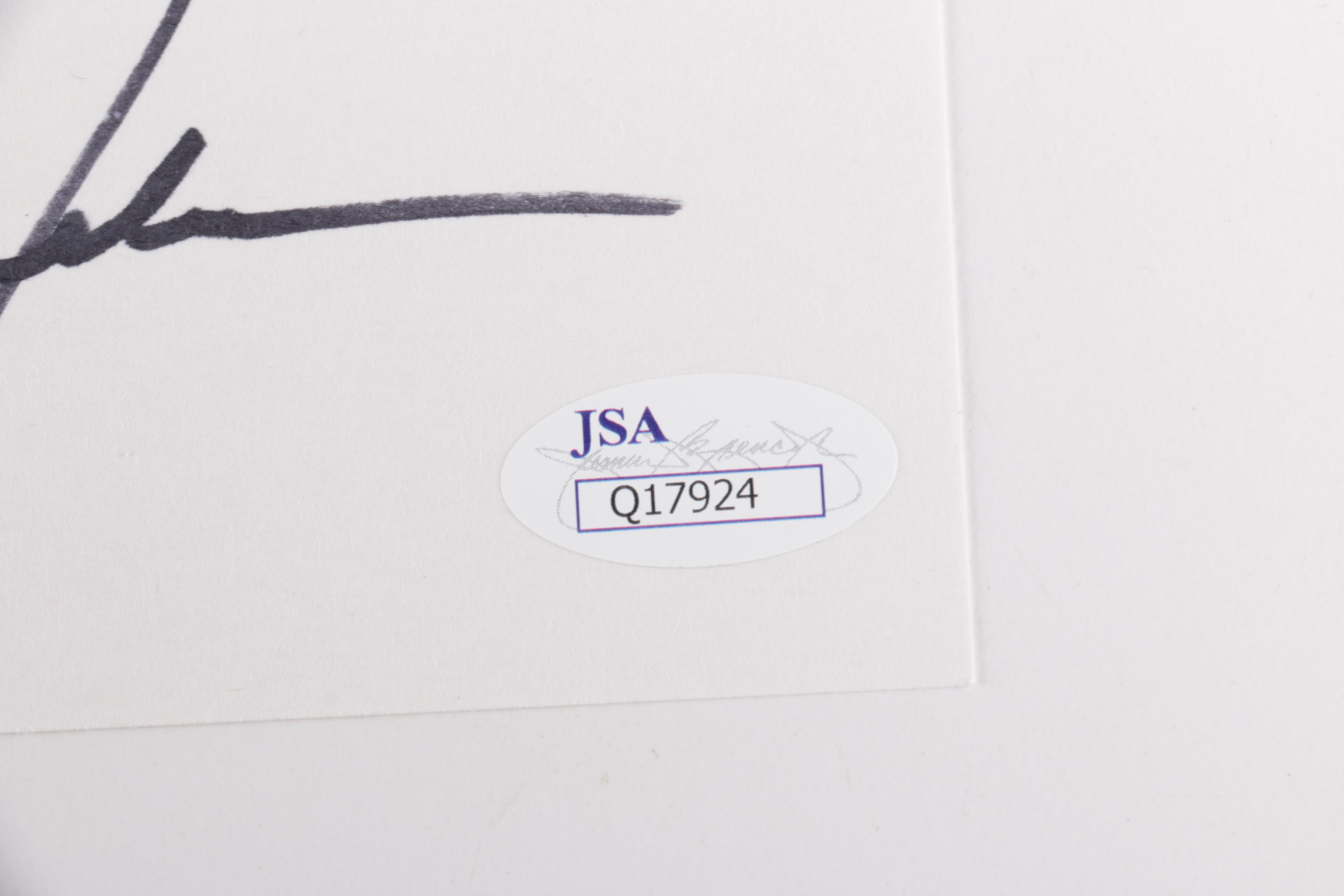 Authenticated Larry Nelson Autographed Index Card