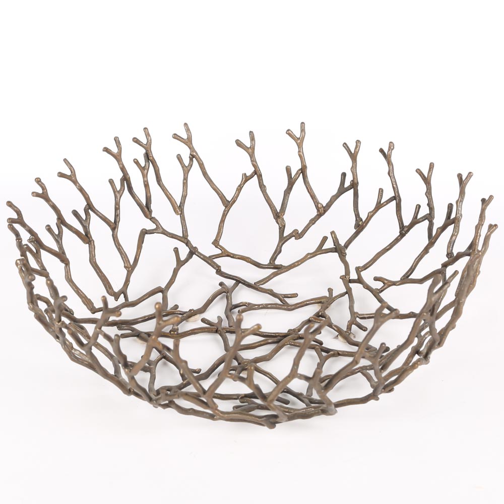 Metal Twig Centerpiece Bowl