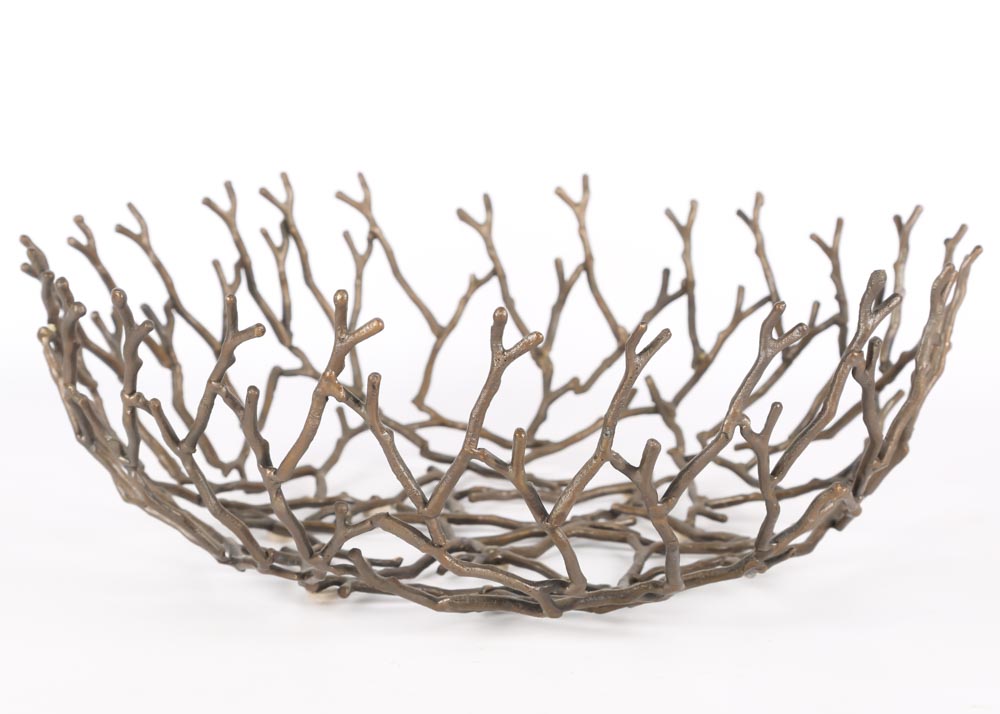 Metal Twig Centerpiece Bowl