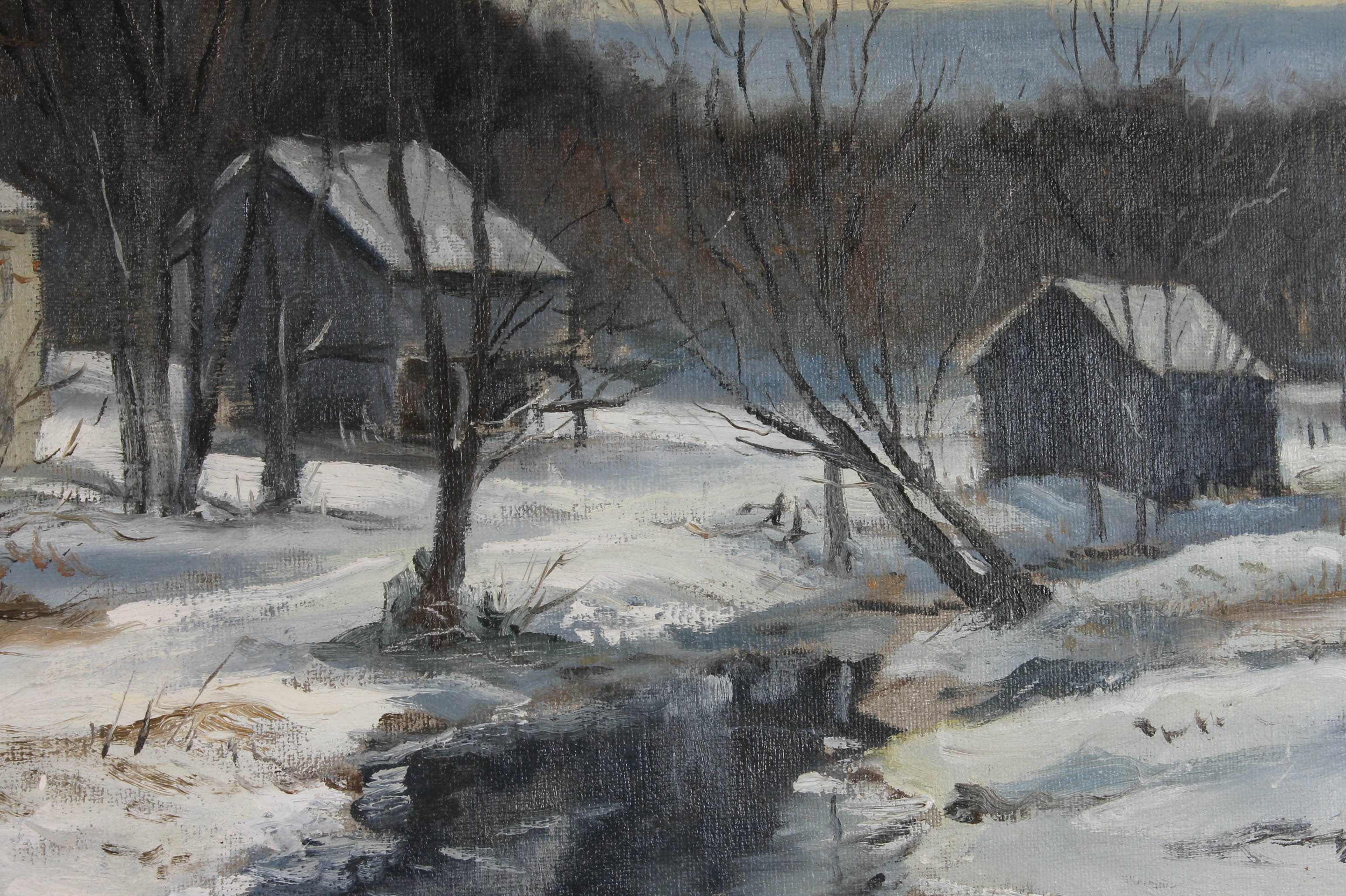 Robert E. Doney Original Landscape Oil Painting "Rinker's Farm"