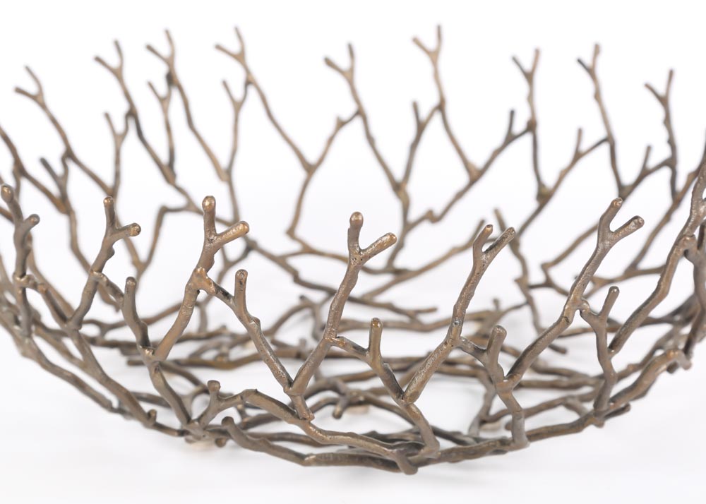 Metal Twig Centerpiece Bowl