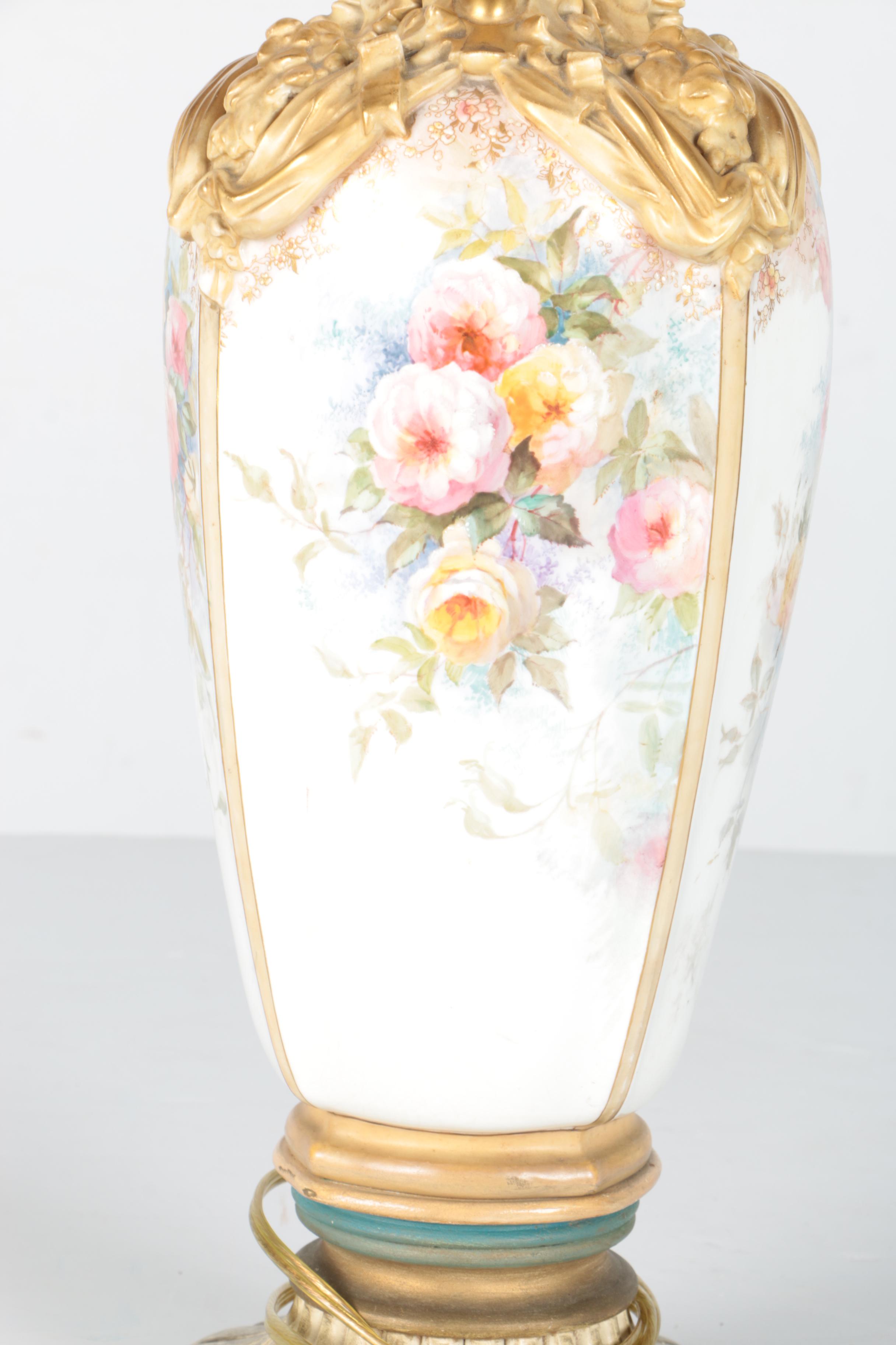 VIntage French Style Porcelain Table Lamp