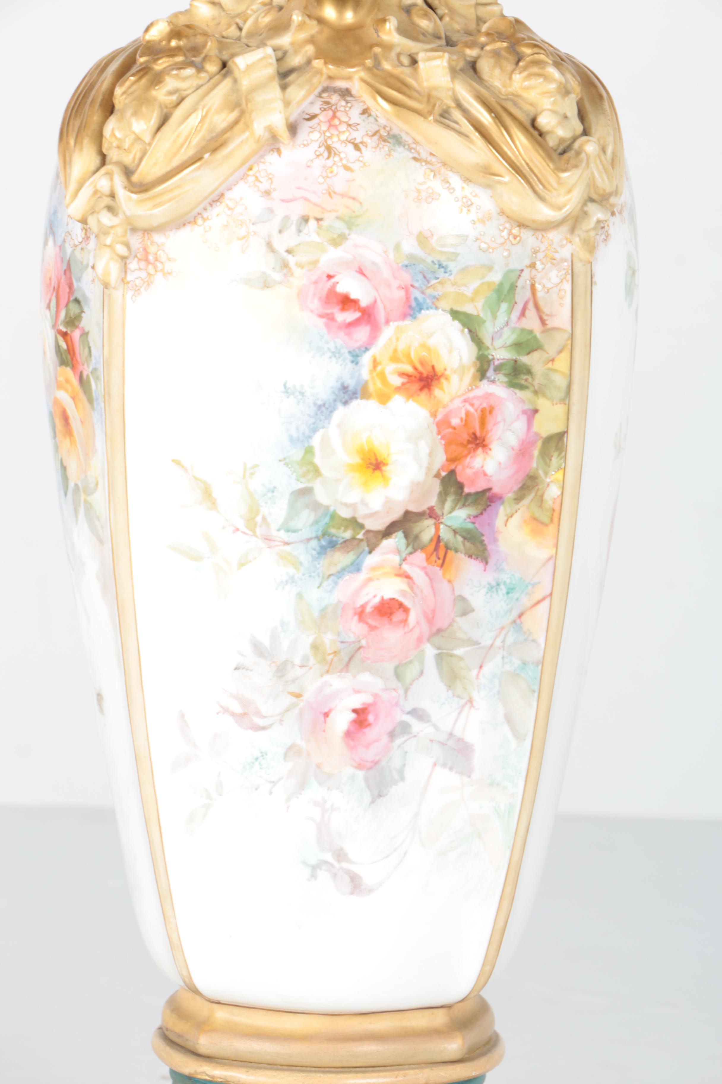 VIntage French Style Porcelain Table Lamp