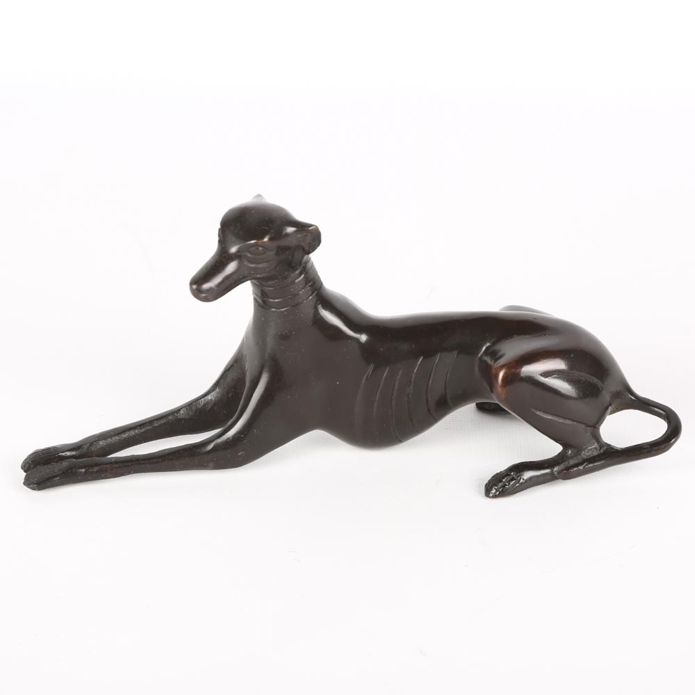 Bronze Tone Greyhound Statuettes