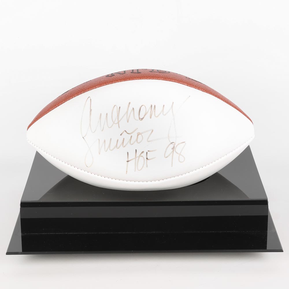 Anthony Muñoz Signed Football