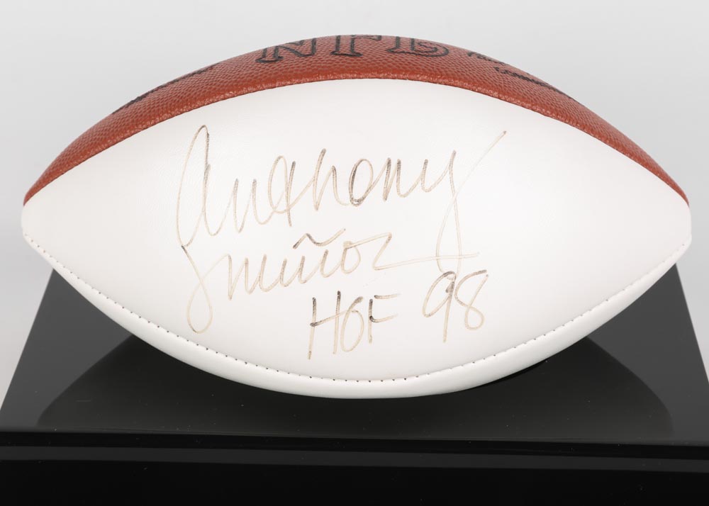 Anthony Muñoz Signed Football