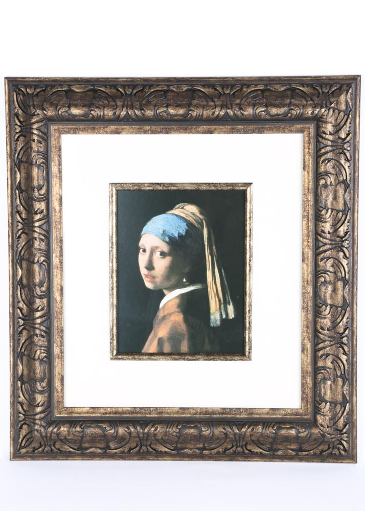 After Johannes Vermeer Offset Lithograph "Girl with a Pearl Earring"
