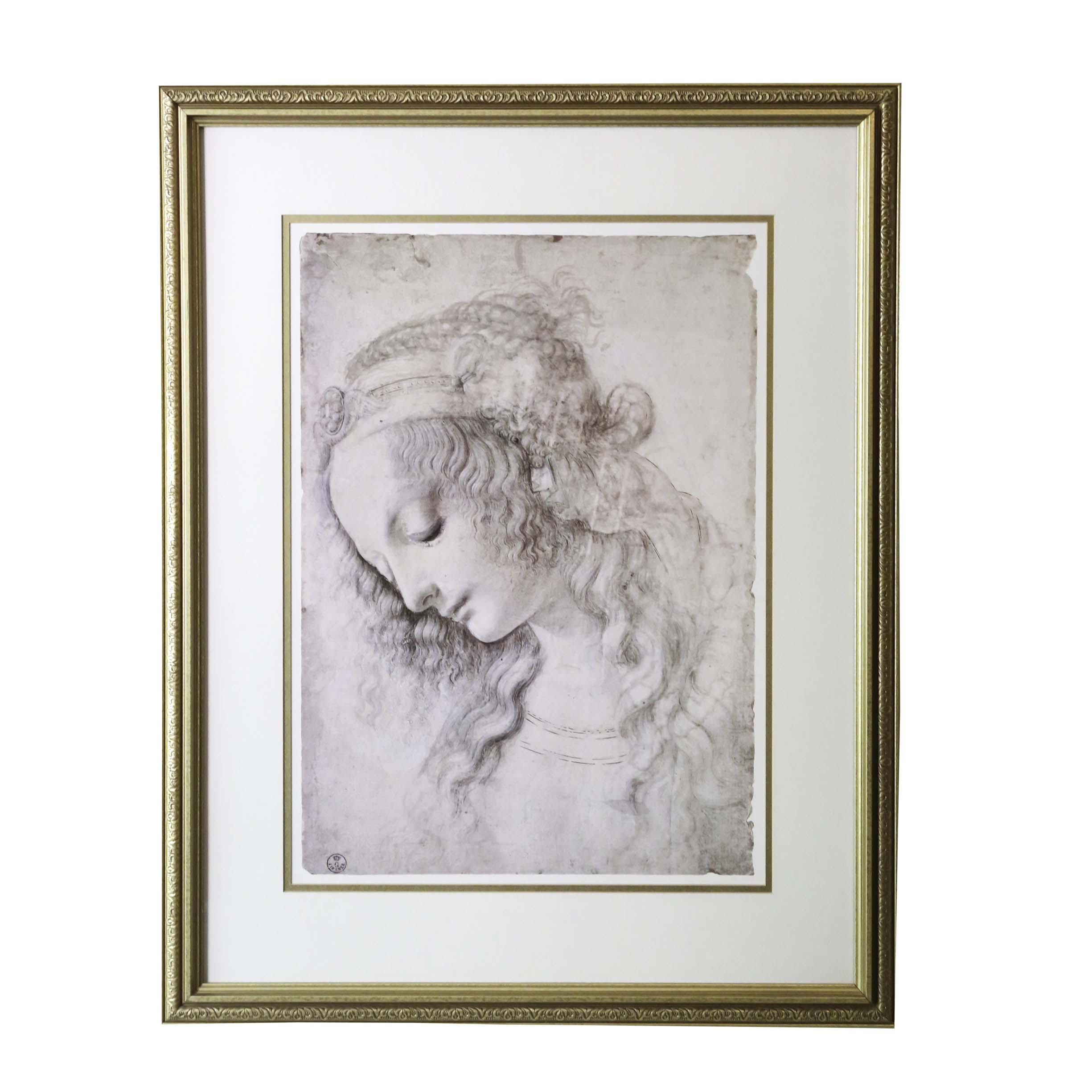 After Leonardo da Vinci Offset Lithograph "Study of a Woman"
