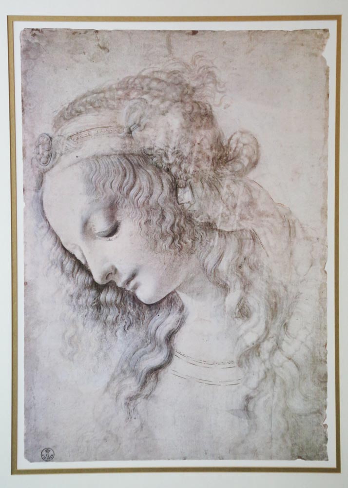 After Leonardo da Vinci Offset Lithograph "Study of a Woman"