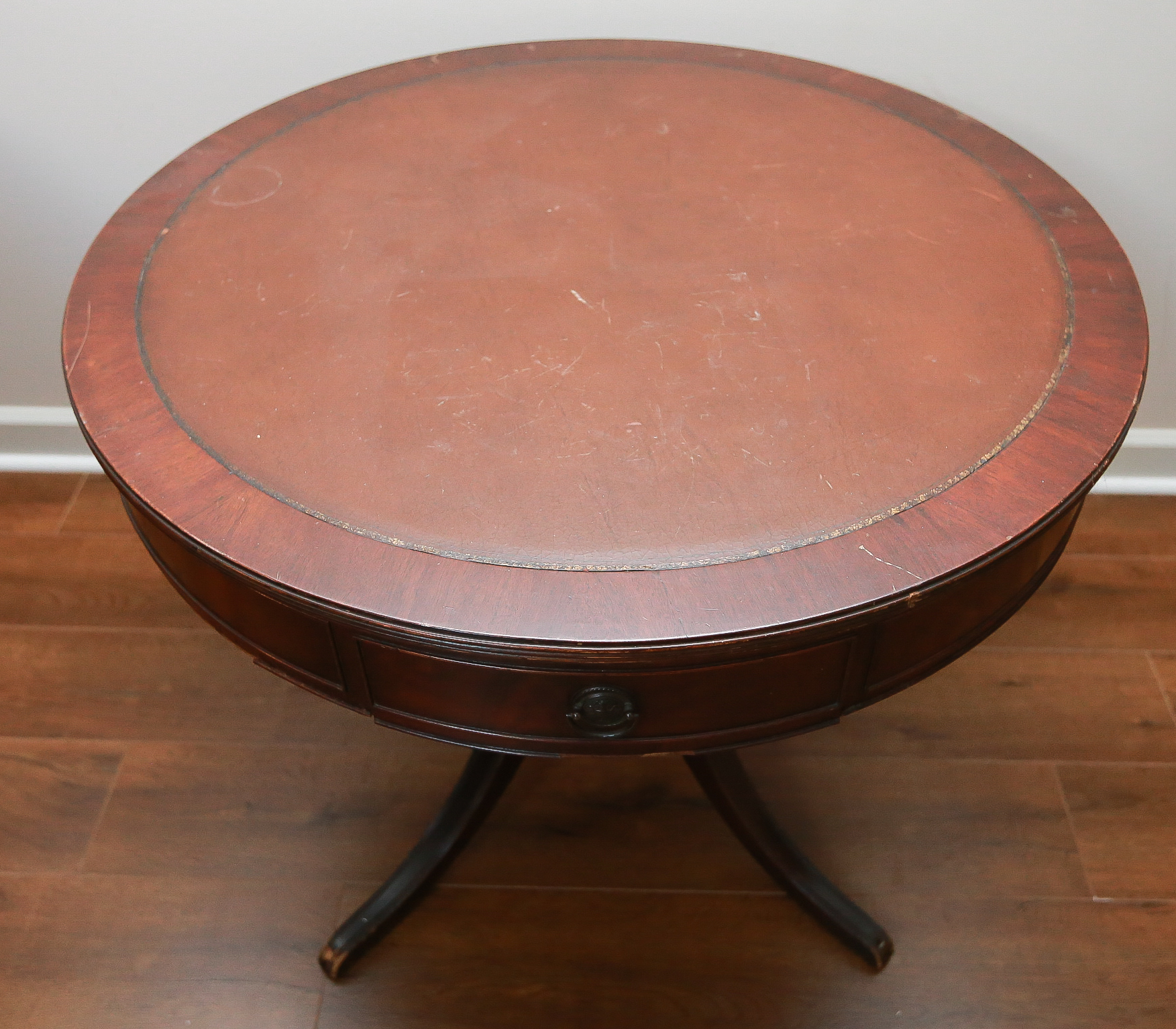 Duncan Phyfe-Style Mahogany Drum Table