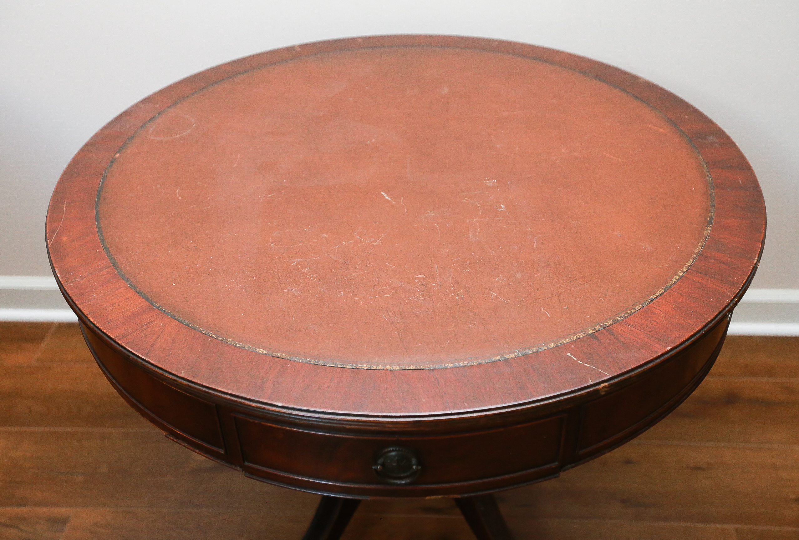Duncan Phyfe-Style Mahogany Drum Table