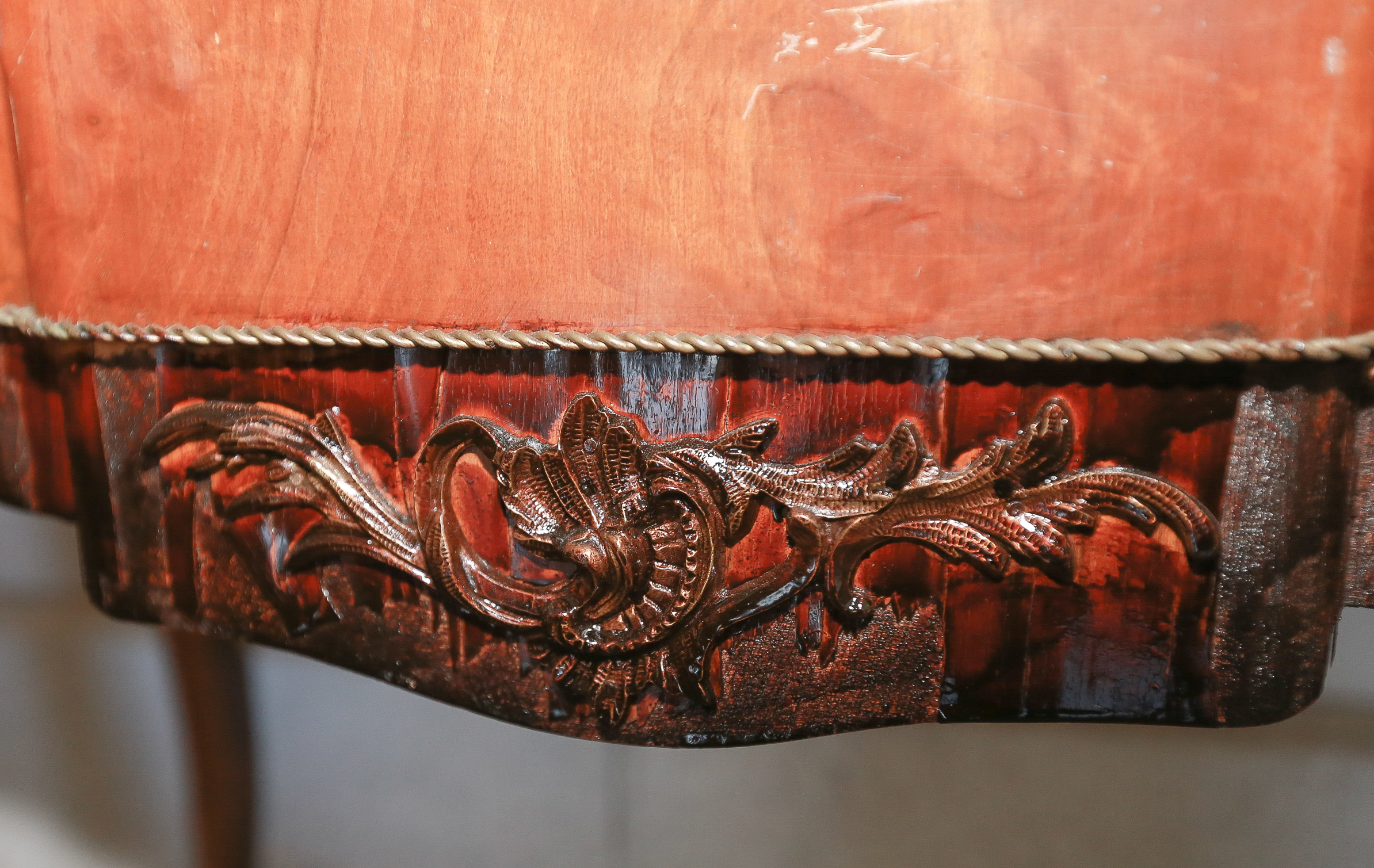 Vintage Louis Phillipe Style Block Front Side Cabinet