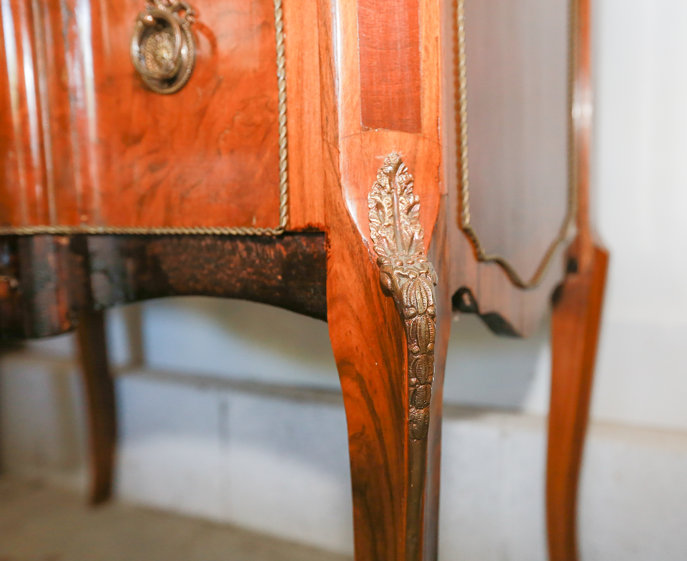 Vintage Louis Phillipe Style Block Front Side Cabinet