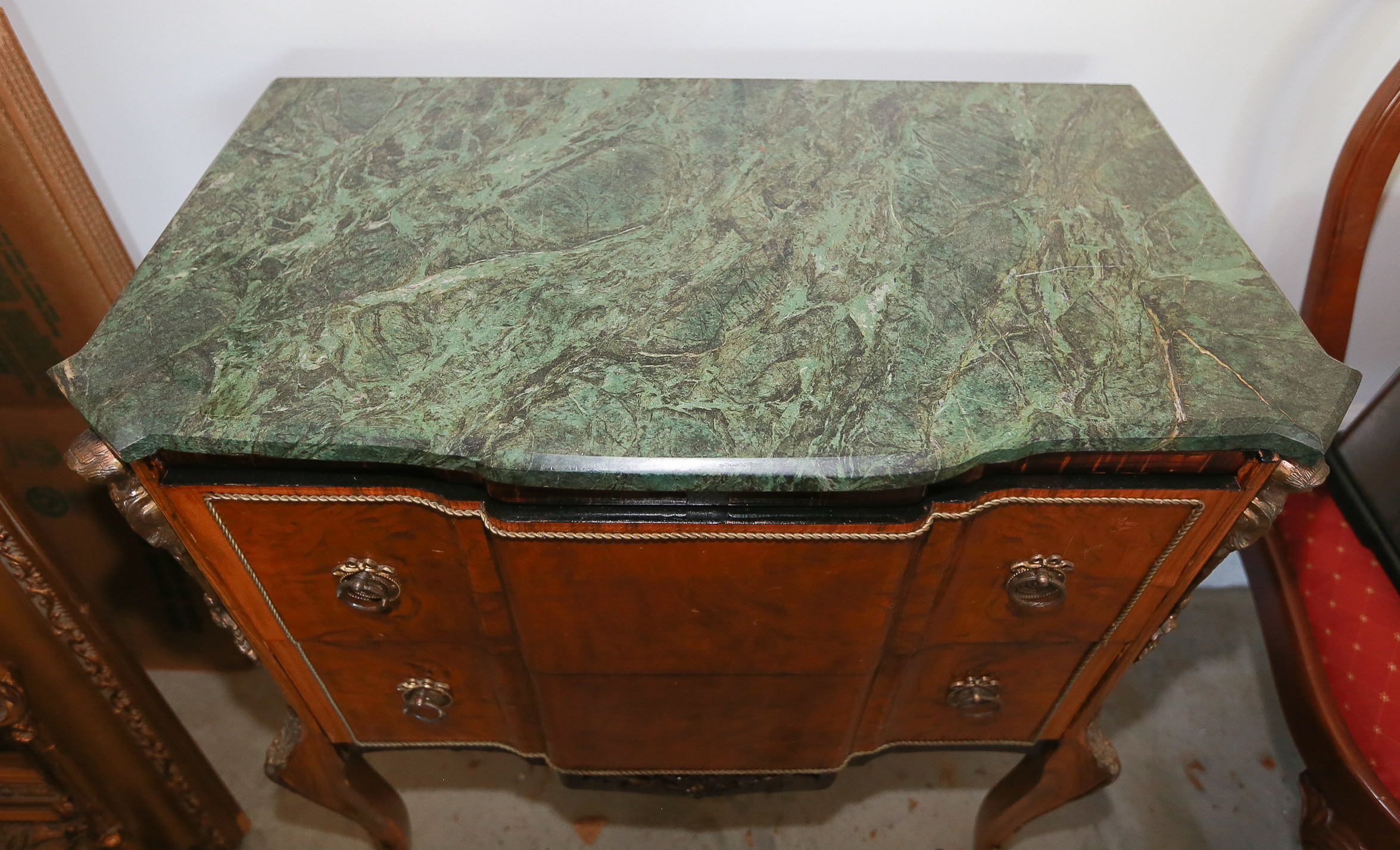 Vintage Louis Phillipe Style Block Front Side Cabinet